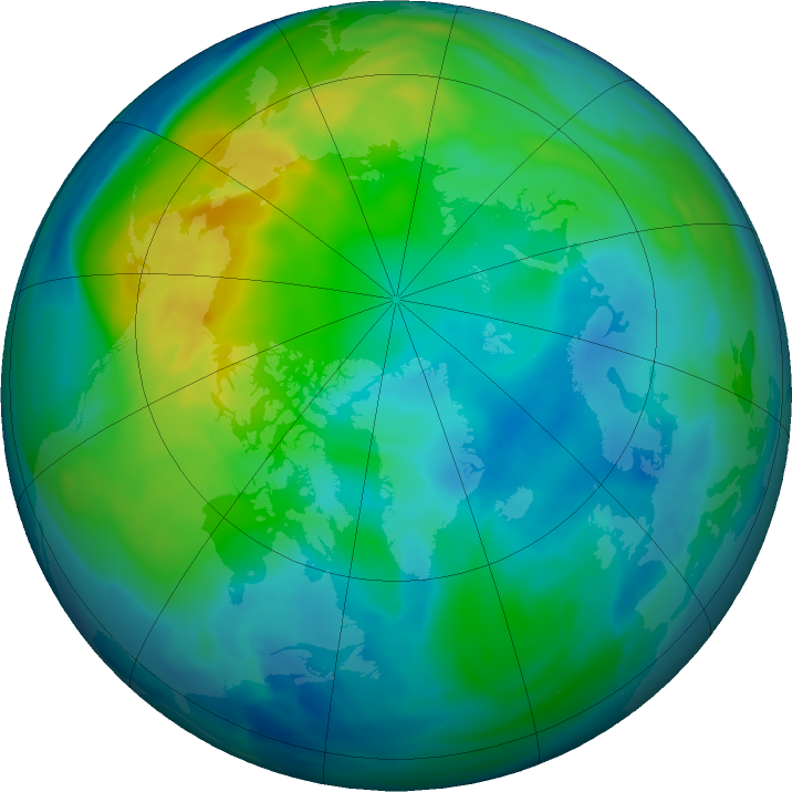 Arctic ozone map for 26 October 2022